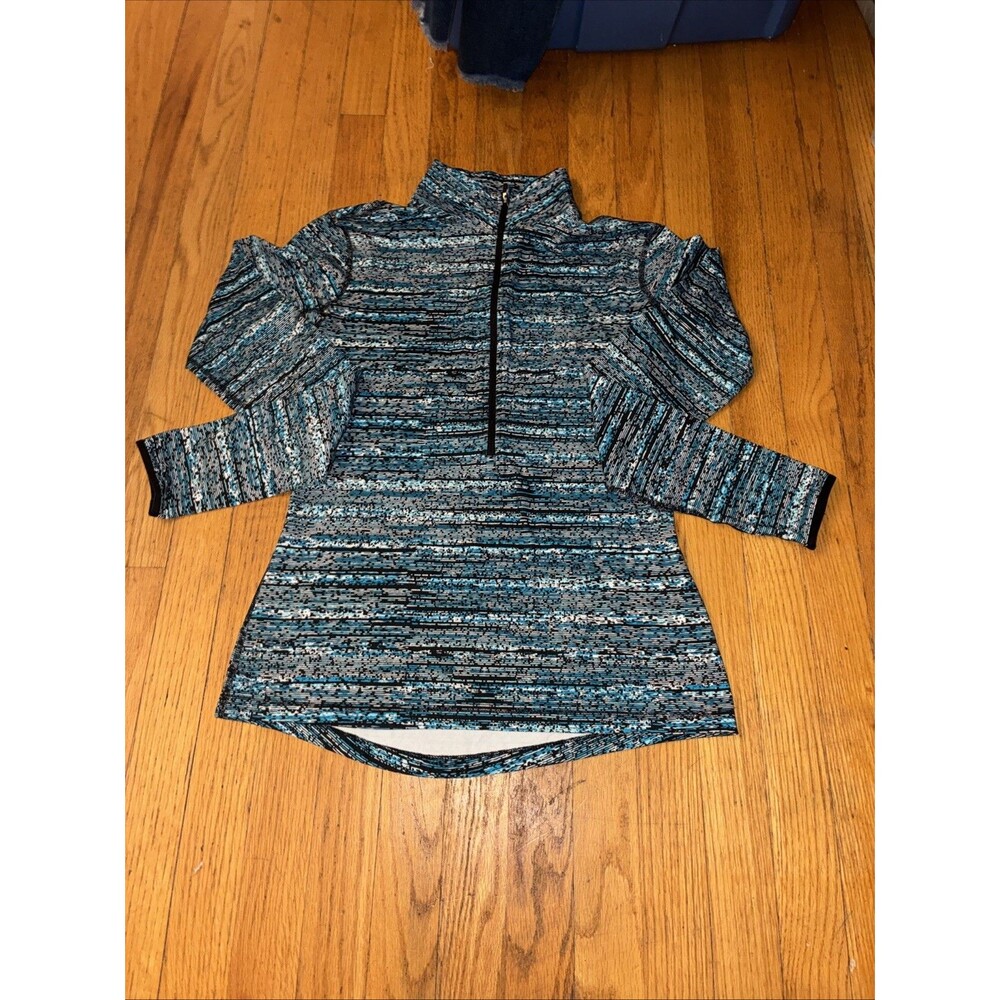 Nike Pro Women’s Blue And White Pullover Athletic Jacket Size Medium